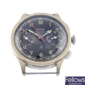 DOXA - a gentleman's nickel plated chronograph watch head.