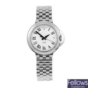 BEDAT & CO. - a lady's stainless steel No. 8 bracelet watch.