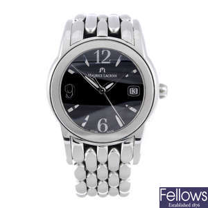 MAURICE LACROIX - a mid-size stainless steel bracelet watch.