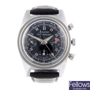 ACCURIST - a gentleman's stainless steel Super Submarino chronograph wrist watch.