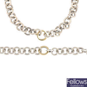 TIFFANY & CO. - a necklace, with matching bracelet.