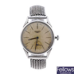 LONGINES - a gentleman's stainless steel bracelet watch with Bonhur bracelet watch.