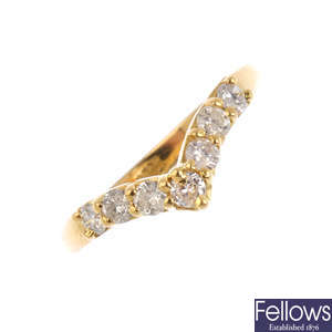 A diamond chevron ring.