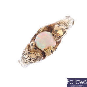 An opal ring.