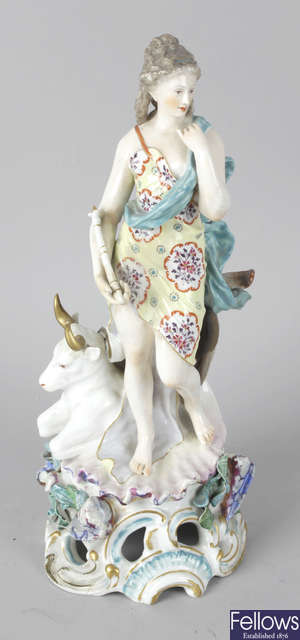 A late 19th century Samson porcelain figure of Europa and the Bull