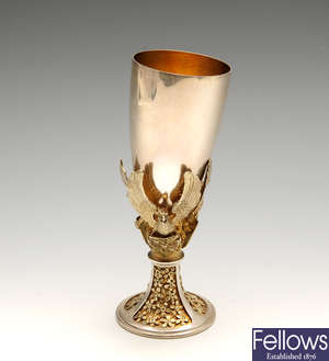 A silver & silver-gilt Royal Wedding commemorative goblet for St.Paul's Cathedral.