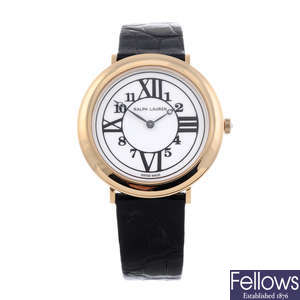 RALPH LAUREN - a gentleman's 18ct yellow gold RL888 wrist watch.