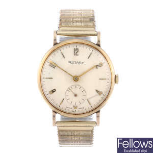 ROTARY - a gentleman's 9ct yellow gold bracelet watch with a Smiths bracelet watch.