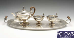 An early twentieth century four piece silver tea service.