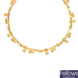 LAPPONIA - a 14ct gold necklace.