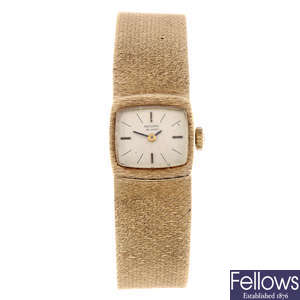 (52378) RECORD - a lady's 9ct yellow gold bracelet watch.