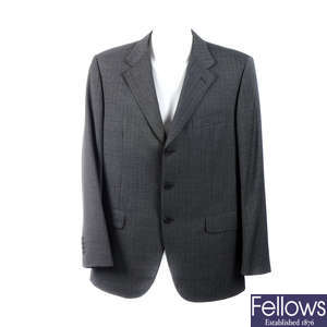 HERMÈS - a gentlemen's bespoke grey wool suit.