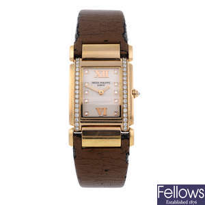 PATEK PHILIPPE - a lady's 18ct rose gold Twenty~4 wrist watch.