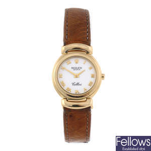 ROLEX - a lady's 18ct yellow gold Cellini wrist watch.