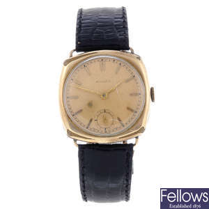 ROLCO - a gentleman's gold plated wrist watch.