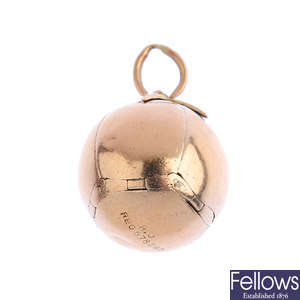 An early 20th century Masonic ball pendant.