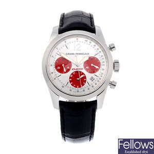 GIRARD-PERREGAUX - a limited edition gentleman's stainless steel F1-2000 chronograph wrist watch.