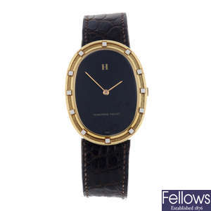 AUDEMARS PIGUET - a gentleman's 18ct yellow gold Ellipse HermÃ¨s collaboration wrist watch.