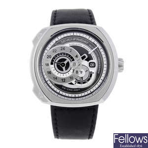 SEVENFRIDAY - a gentleman's stainless steel Q1/01 wrist watch.