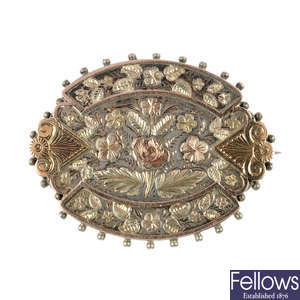 A late Victorian silver brooch.