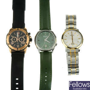 A group of sixteen assorted Bulova watches.