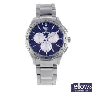 MAURICE LACROIX - a gentleman's stainless steel Miros chronograph bracelet watch.