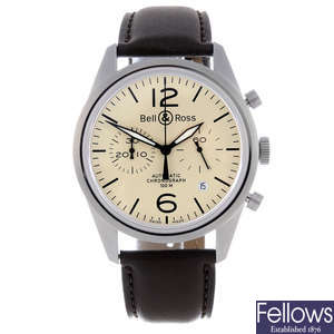 BELL & ROSS - a gentleman's stainless steel BR V Chrono chronograph wrist watch.