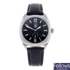 TAG HEUER - a gentleman's stainless steel Monza wrist watch.