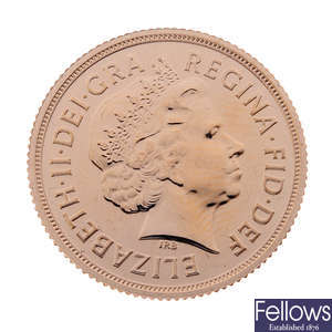 A full sovereign coin.