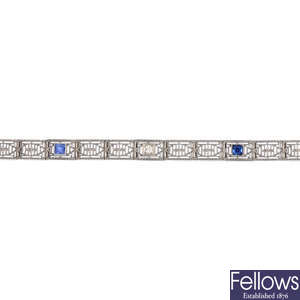 A diamond and gem-set bracelet.