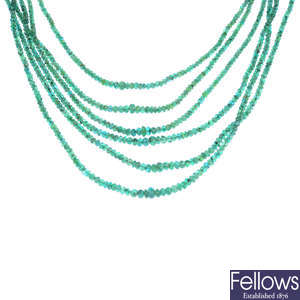An emerald necklace. 