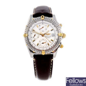 BREITLING - a gentleman's stainless steel Chronomat Evolution chronograph bracelet watch.