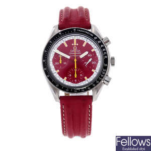 OMEGA - a gentleman's stainless steel Speedmaster chronograph wrist watch.