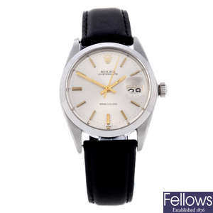 ROLEX - a gentleman's stainless steel Oysterdate Precision wrist watch.