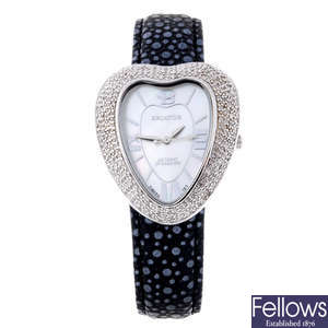 BRIATOR - a lady's white metal wrist watch.