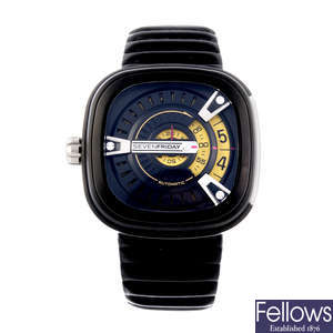 SEVENFRIDAY - a gentleman's PVD-treated stainless steel M2/01 wrist watch.