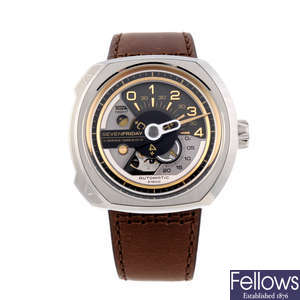 SEVENFRIDAY - a gentleman's stainless steel V2-01 wrist watch.
