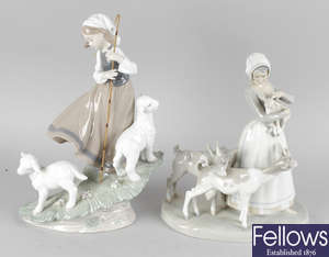 Two large Lladro figurines