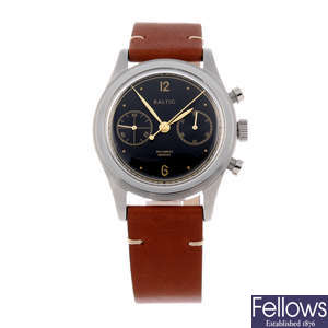 BALTIC - a gentleman's stainless steel Bicompax chronograph wrist watch.