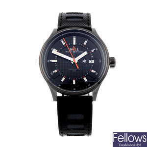 BALL - a gentleman's stainless steel 'BMW' GMT wrist watch.