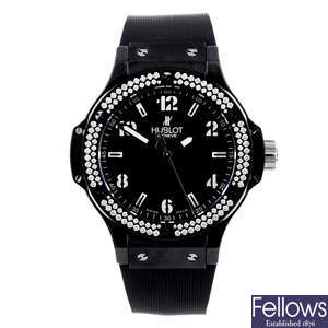 HUBLOT - a bi-material Big Bang wrist watch.