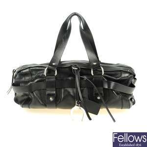 CHLOÉ - a black leather Kerala handbag.