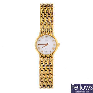 RAYMOND WEIL - a lady's gold plated Fidelio bracelet watch.