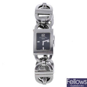 CHRISTIAN DIOR - a lady's stainless steel Malice bracelet watch.