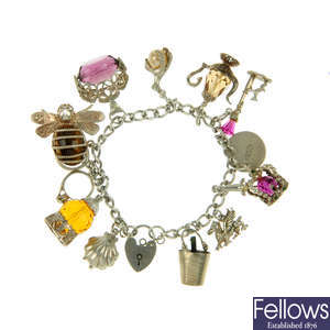 Five charm bracelets.