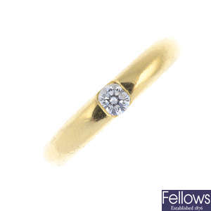 CARTIER - a diamond 'Ellipse' ring.
