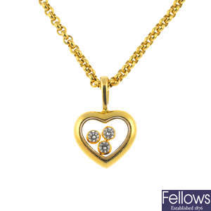 CHOPARD - a 'Happy Diamonds' 'Icons' heart pendant, with chain.