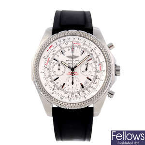 BREITLING - a gentleman's stainless steel Breitling for Bentley Motors chronograph wrist watch.