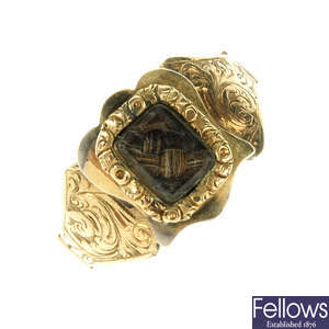 A mid Victorian memorial ring.
