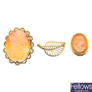 Four brooches.